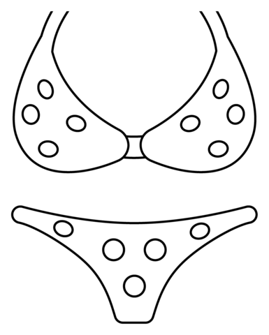 Bikini emoji coloring page free printable coloring pages