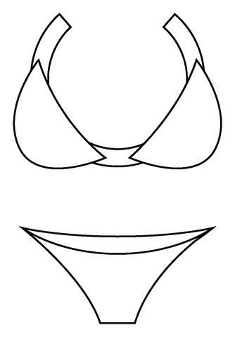 Bikini emoji coloring page free printable coloring pages