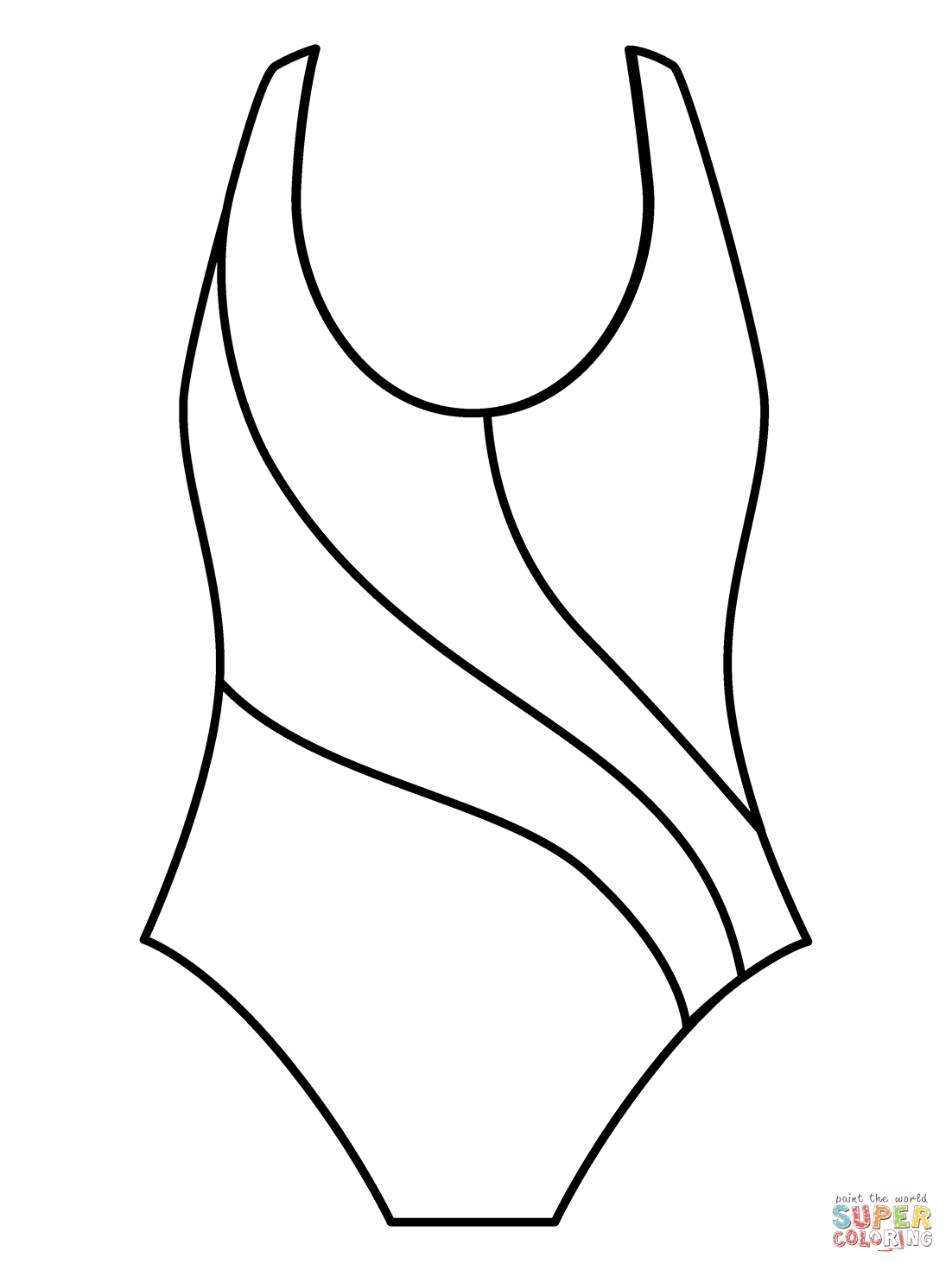 One piece swimsuit emoji coloring page free printable coloring pages