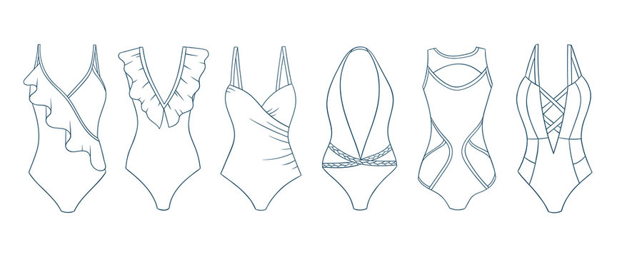 Fashion swimwear sketch images â browse photos vectors and video