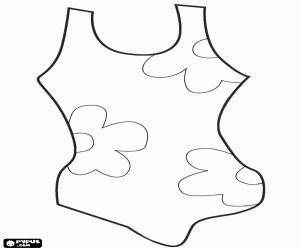 A swimsuit for women coloring page color coloring pages flower coloring pages