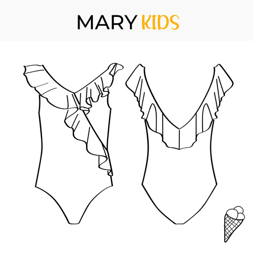 Kids swimsuit pattern mary