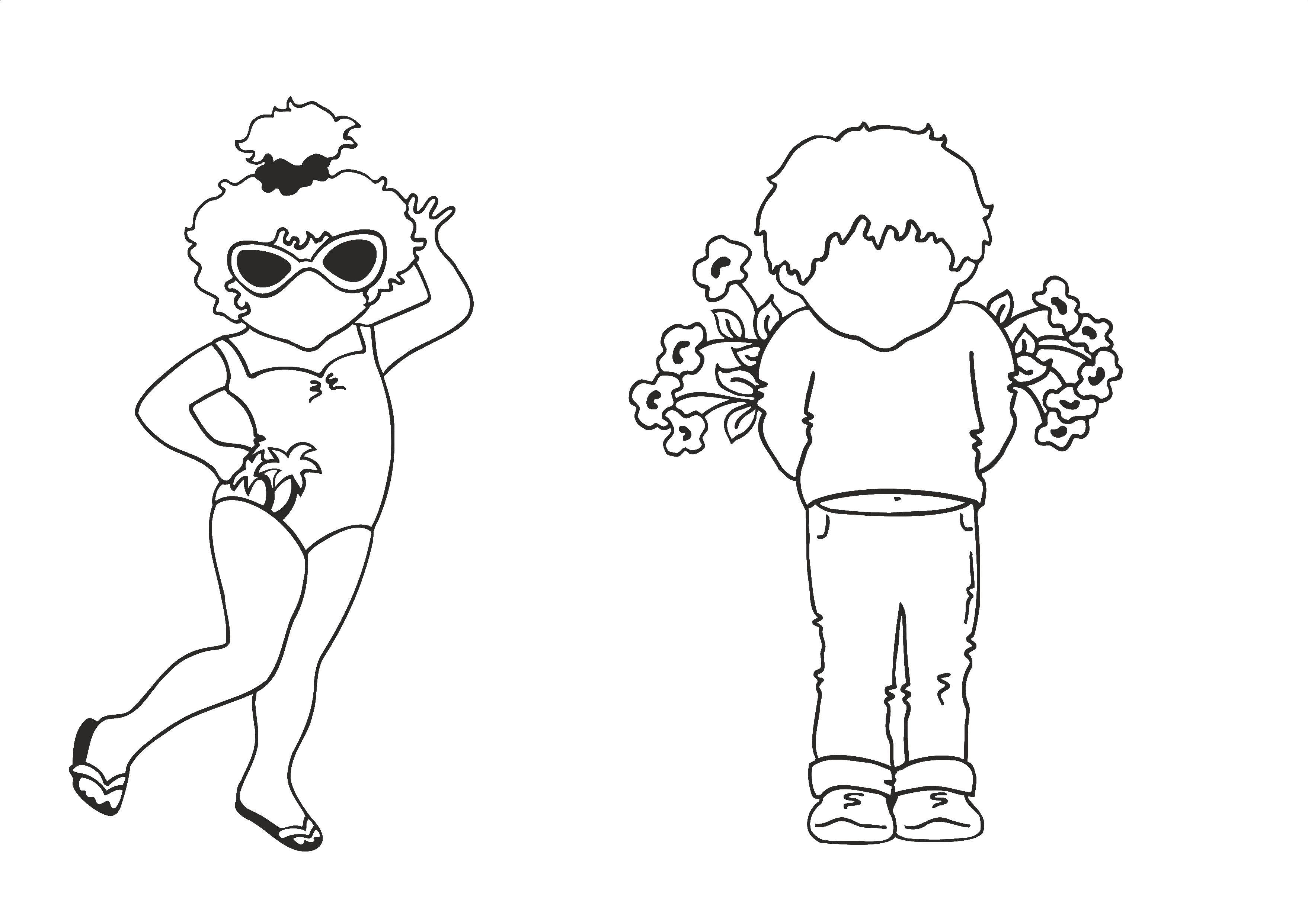 Online coloring pages coloring page girl in swimsuit coloring download print coloring page