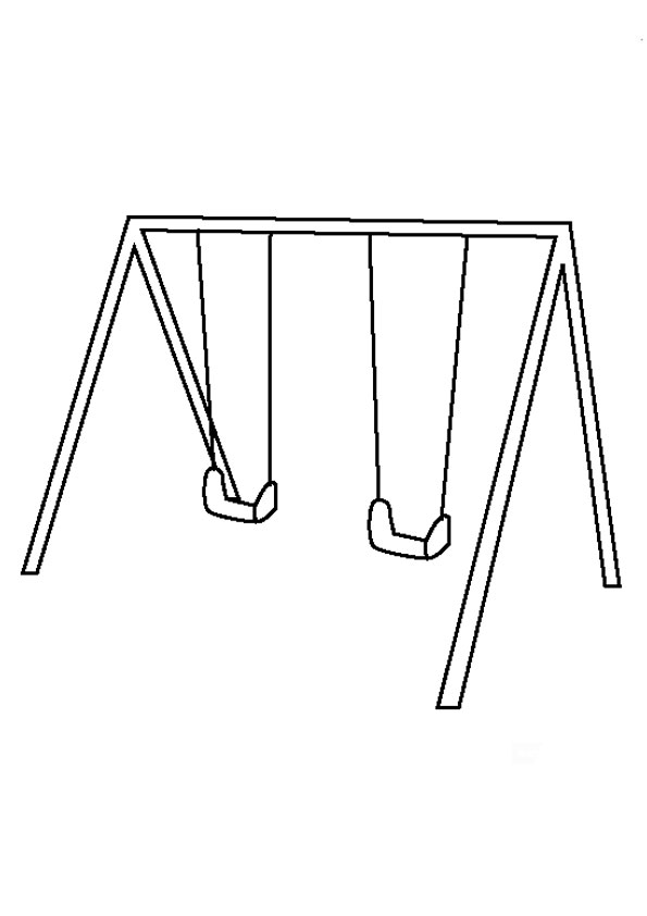 Coloring pages swing set coloring page pdf for kids