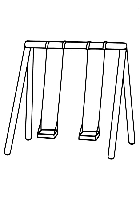 Coloring pages swing set coloring page free for kids