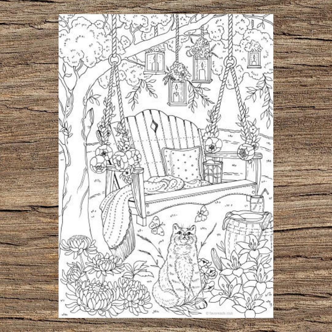 The swings printable adult coloring page from favoreads coloring book pages for adults and kids coloring sheets colouring designs