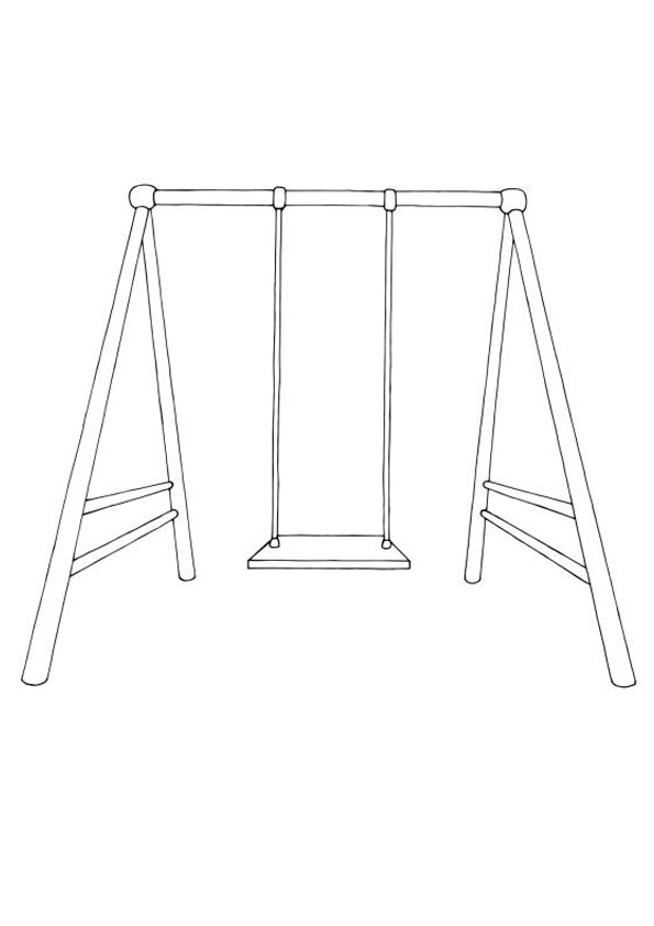 Coloring pages swing set coloring page for kids