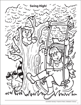 Look whats buzzing coloring page swing high printable coloring pages