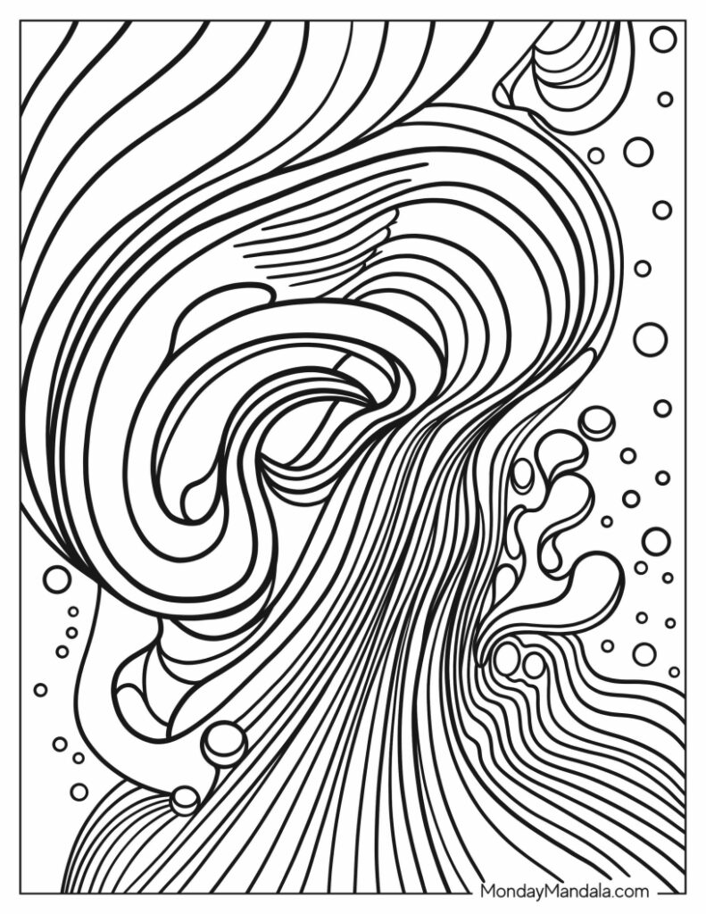 Abstract coloring pages free pdf printables