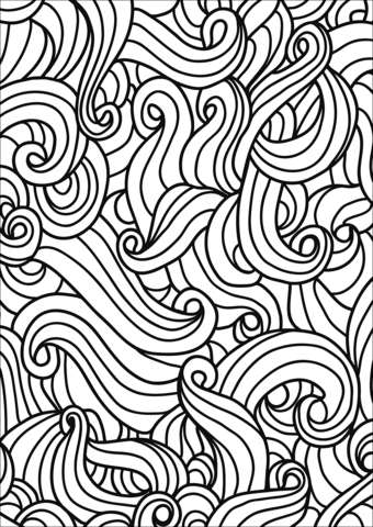 Swirl doodle coloring page free printable coloring pages