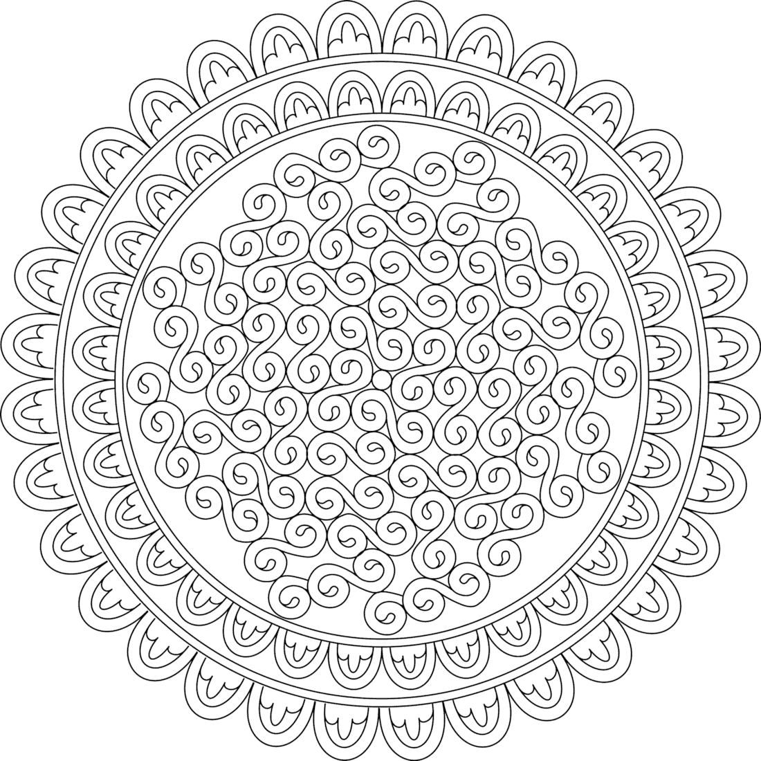 Cookie swirl coloring page