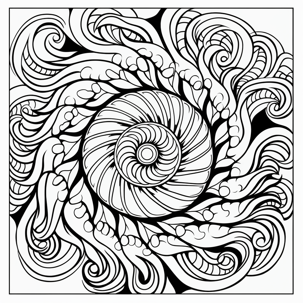 Spiral coloring page