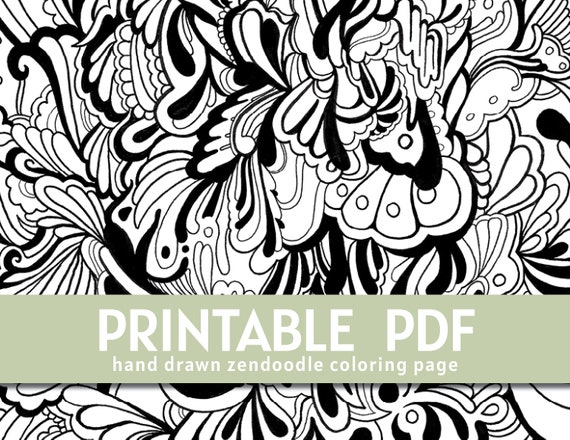 Ink swirl coloring page printable