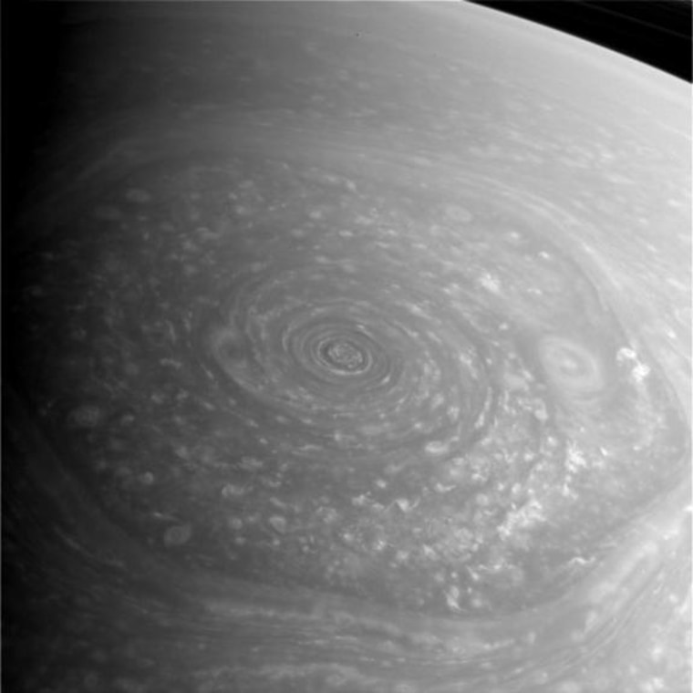 Stunning nasa photos capture massive swirling saturn vortex