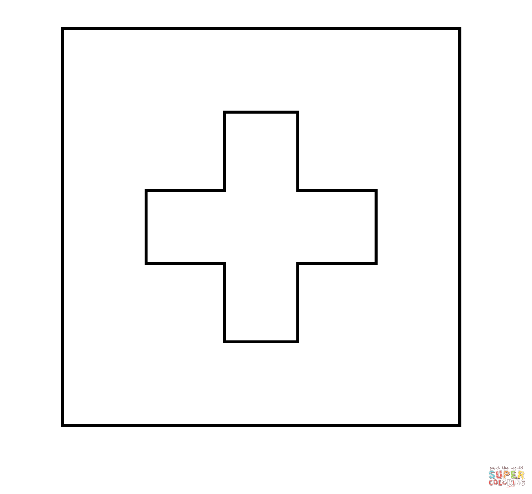 Flag of switzerland emoji coloring page free printable coloring pages