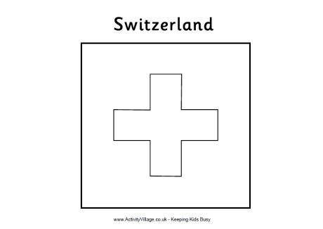 Switzerland flag colouring page flag coloring pages switzerland flag olympic flag