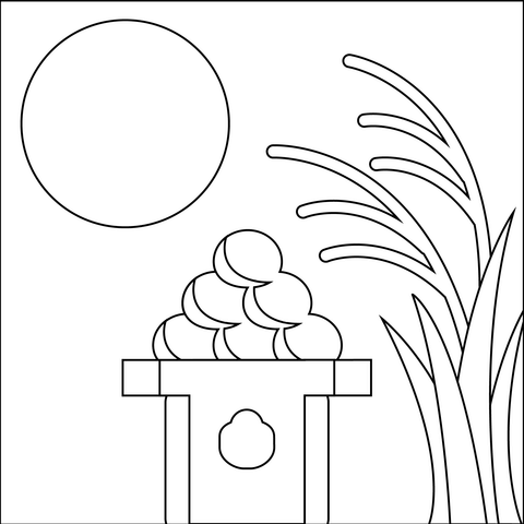 Moon viewing ceremony emoji coloring page free printable coloring pages