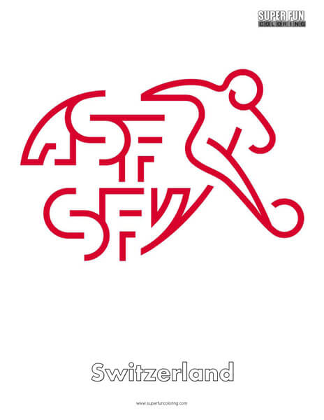 Switzerland football coloring page