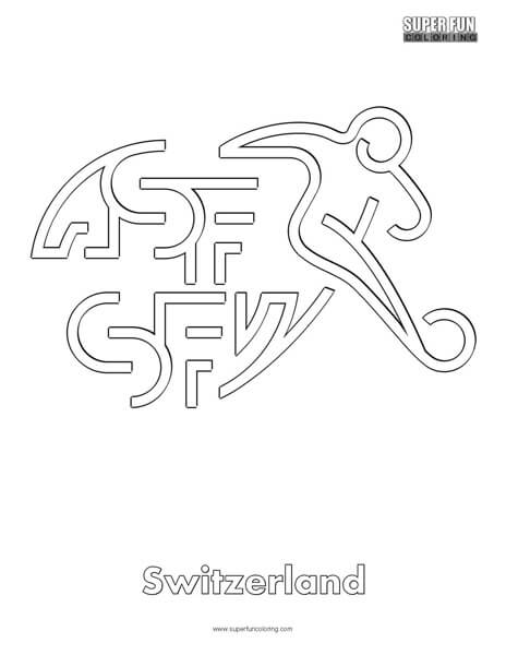 Switzerland football coloring page