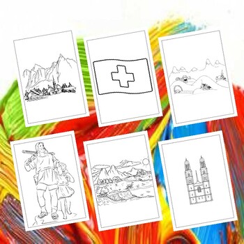 Switzerland coloring page tpt