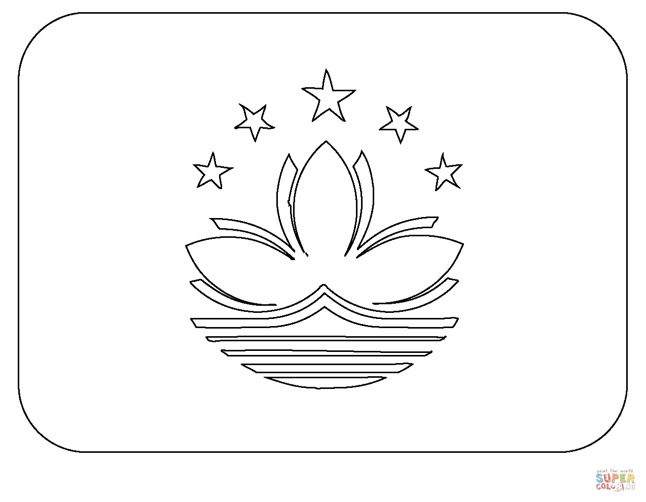 Flag of macao sar china emoji coloring page free printable coloring pages