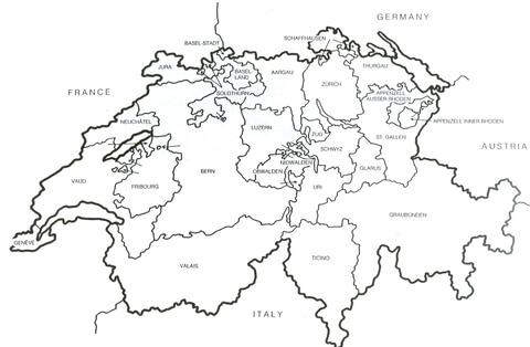 Swiss outline map coloring page free printable coloring pages