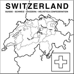 Switzerland map louring pages