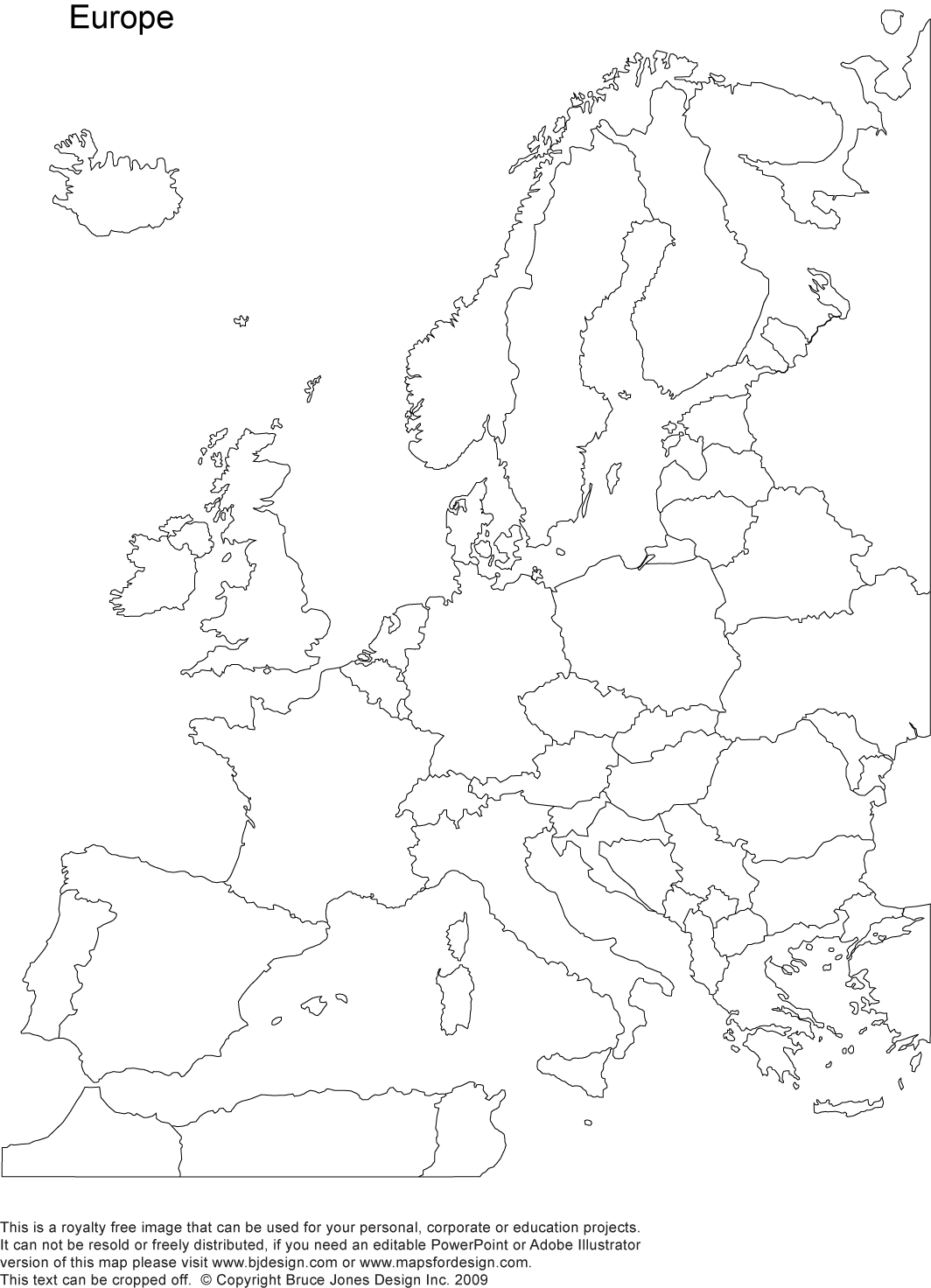 World regional europe printable blank maps â royalty free jpg â