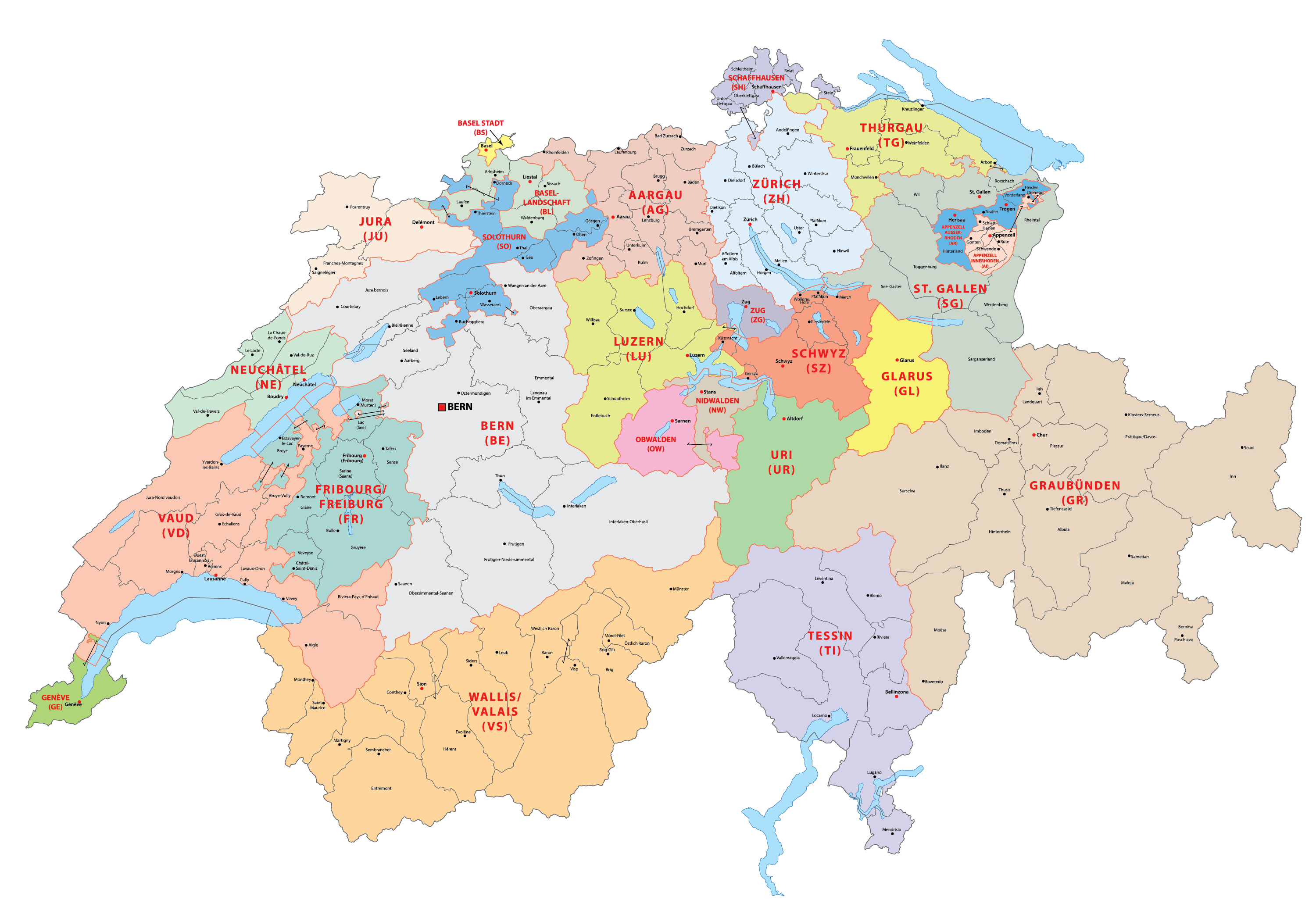 Switzerland maps facts
