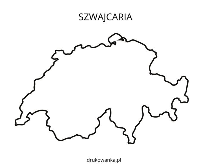 Map of switzerland coloring book to print and online