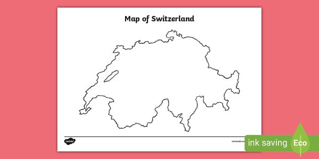 Switzerland map louring page teacher made