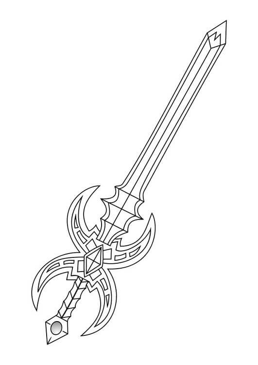 Sword coloring pages