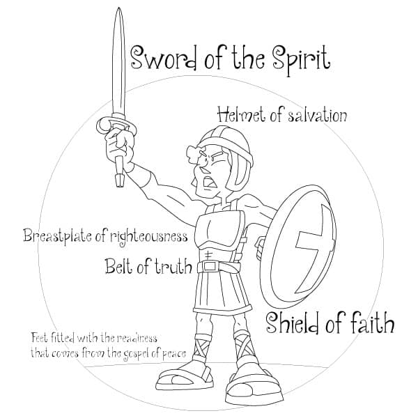 Armor of god coloring pages