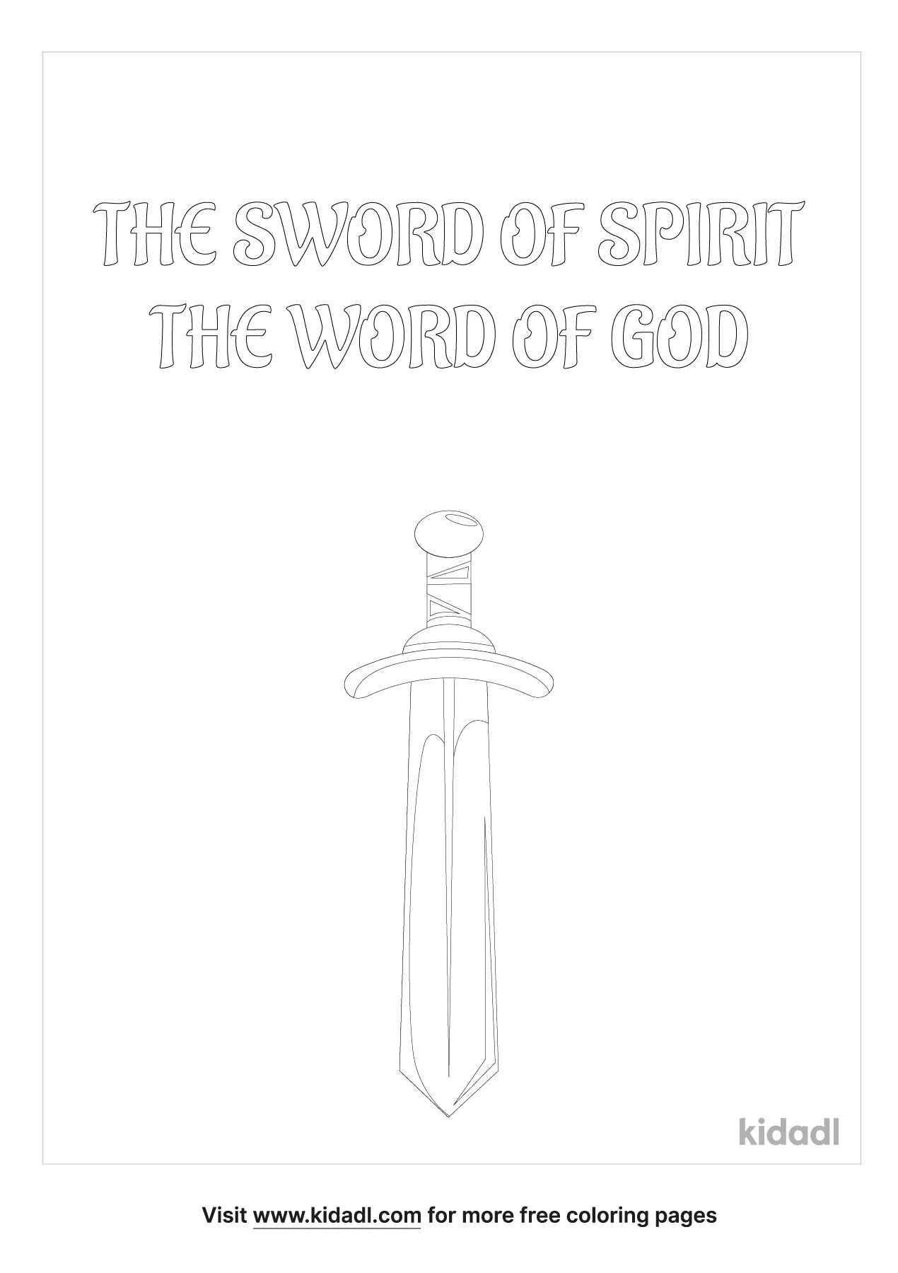 Free sword of the spirit coloring page coloring page printables