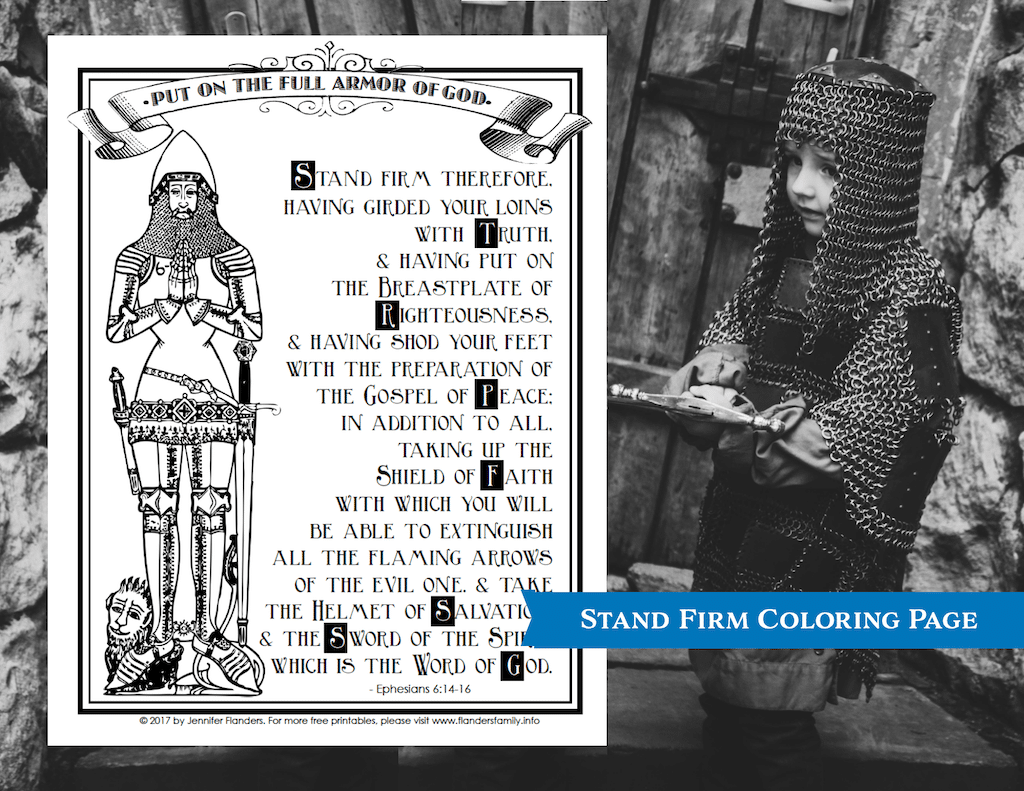 Stand firm coloring page free printable