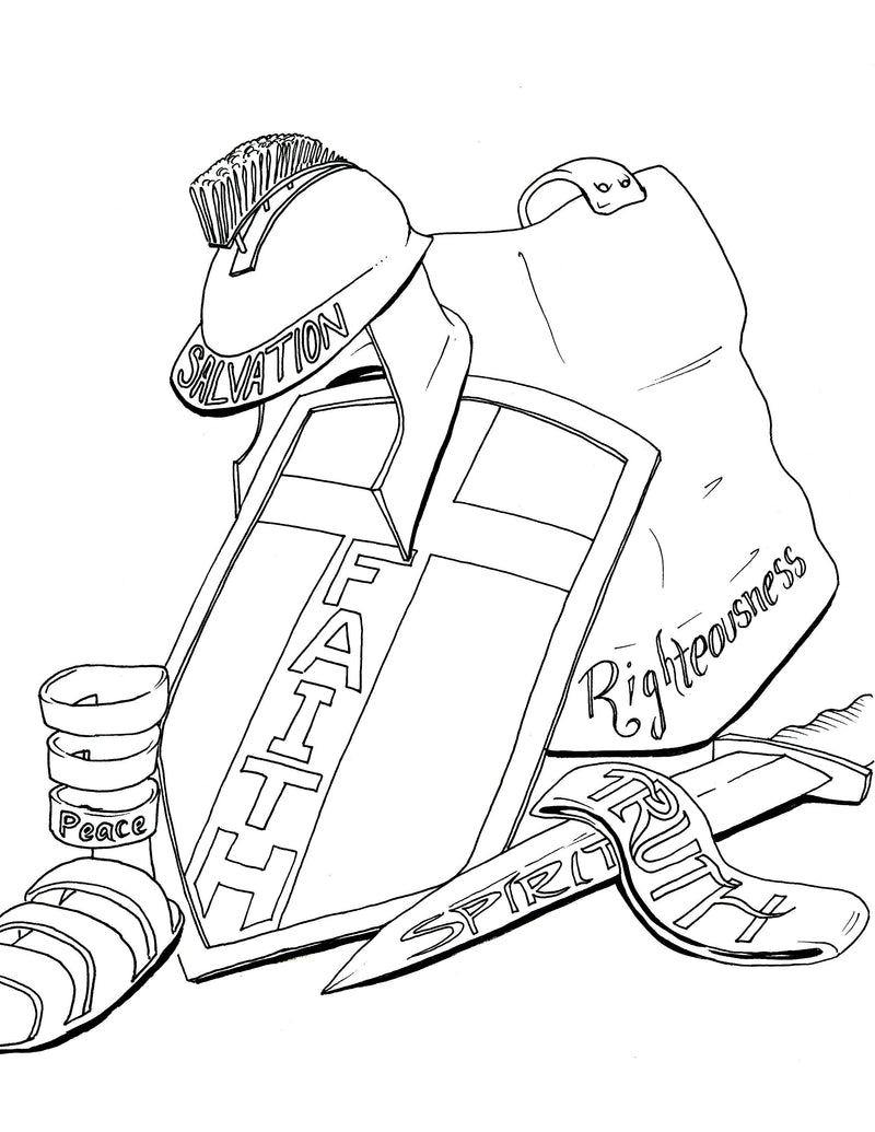 Armor of god coloring page