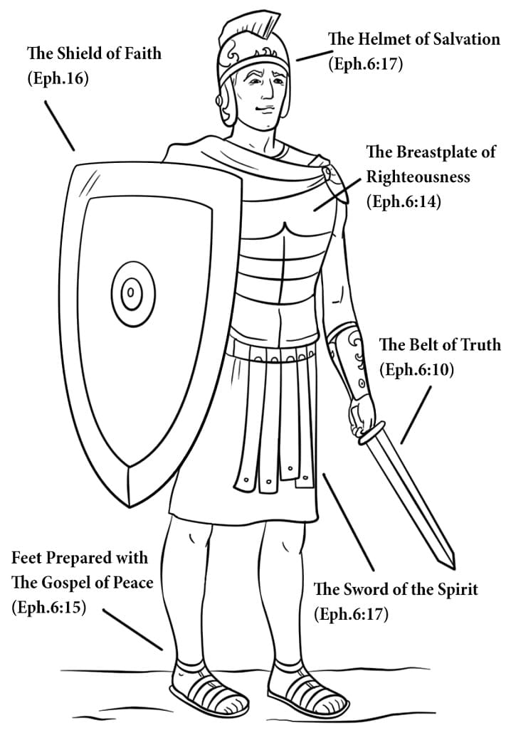 Armor of god coloring pages