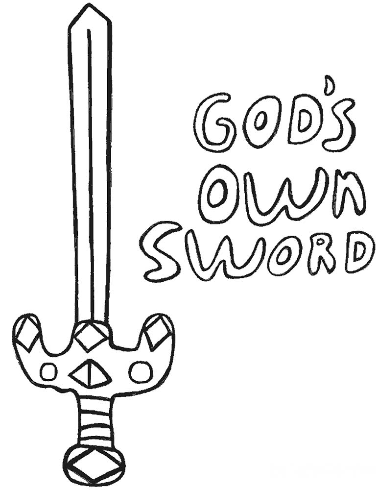 Sword coloring pages ð to print and color