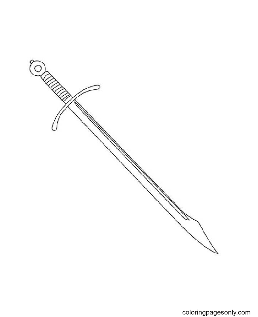 Sword coloring pages printable for free download