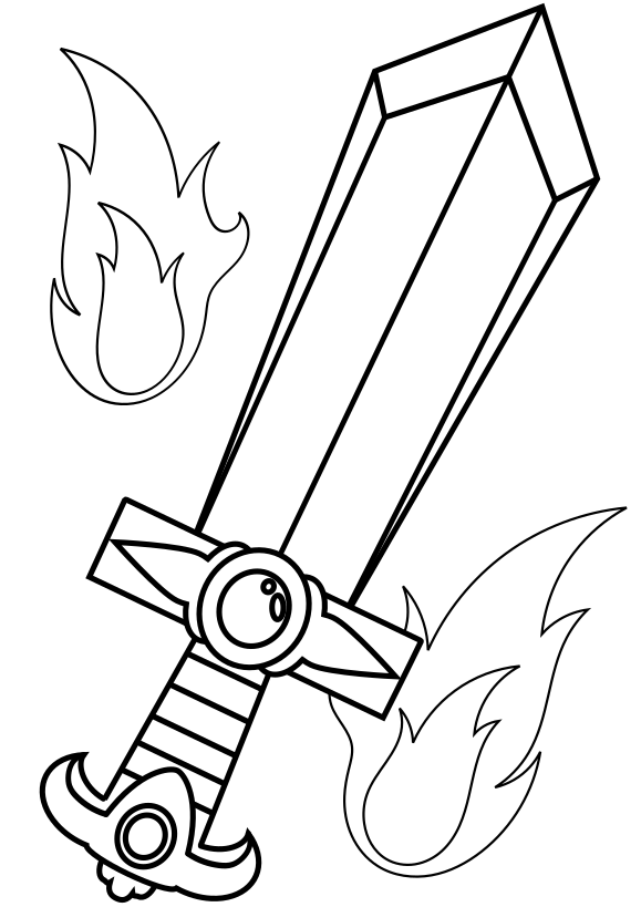 Sword coloring pages free printable nurie