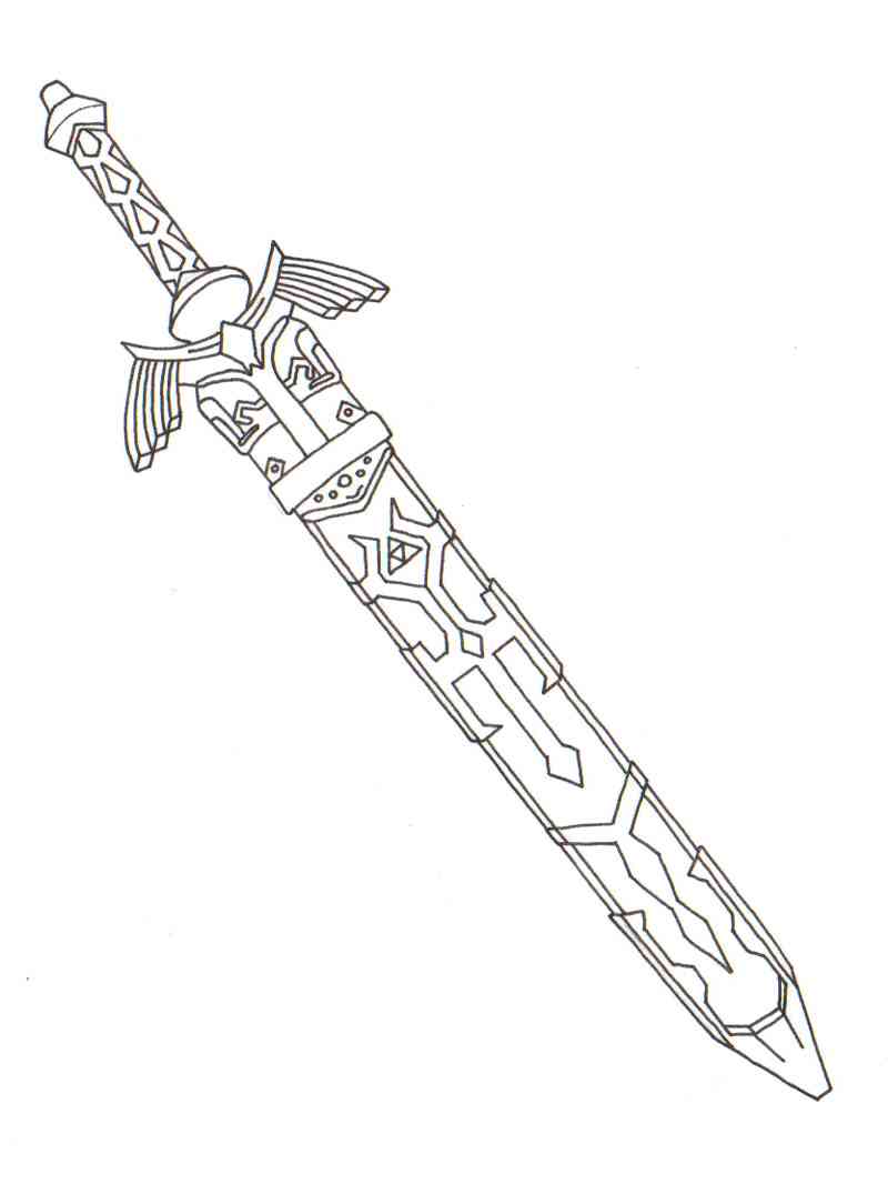 Sword coloring pages