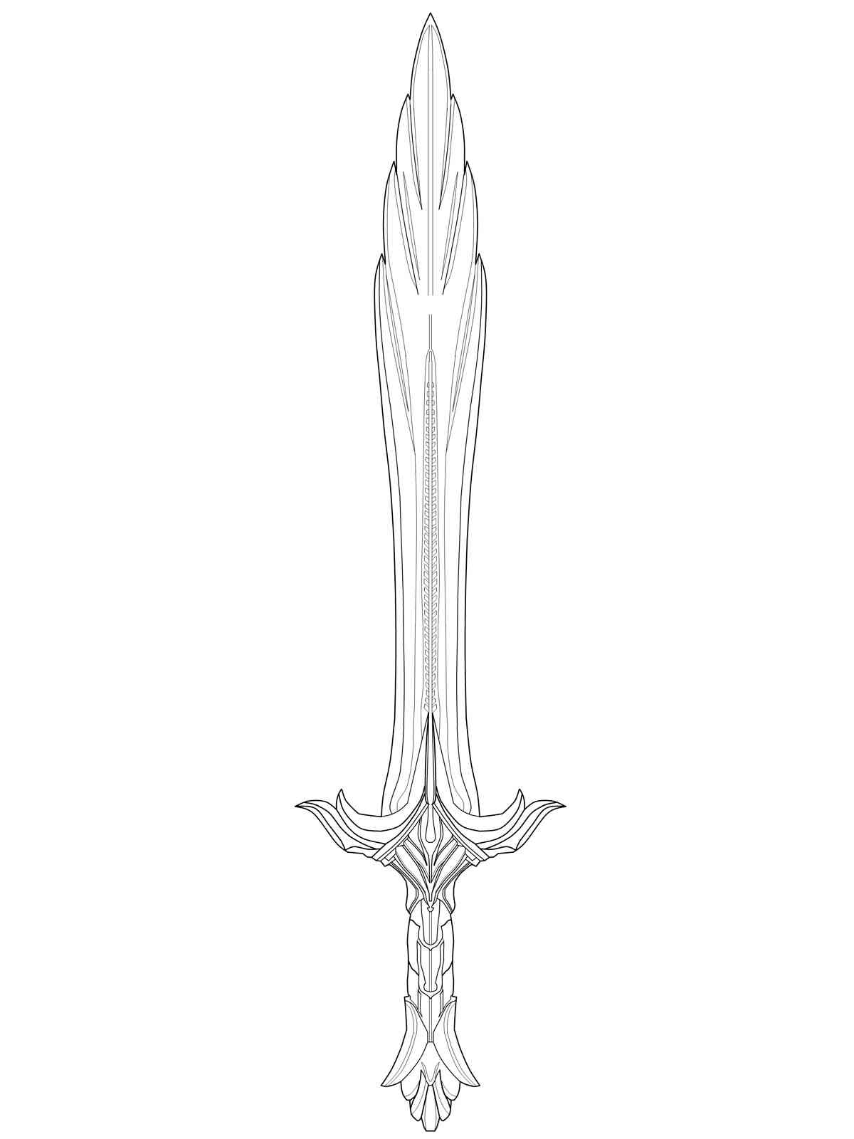 Sword coloring pages