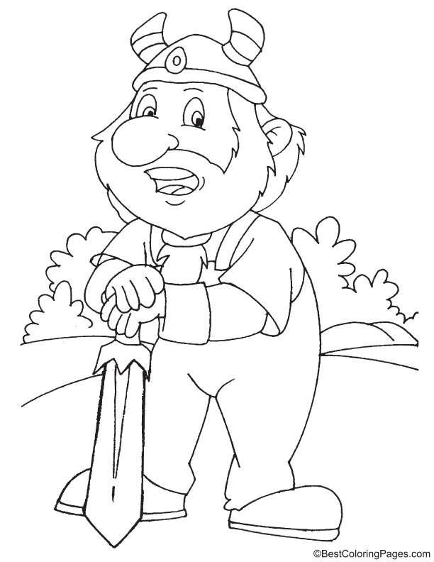 Dwarf with a sword coloring page download free dwarf with a sword coloring page for kids best coloring pages