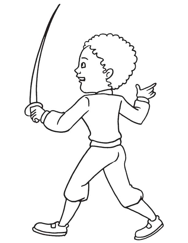 Boy with small sword coloring page download free boy with small sword coloring page for kids best coloring pages