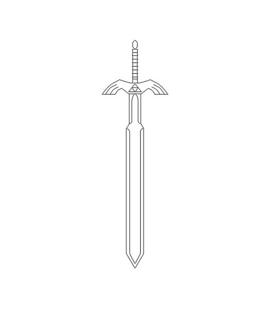 Amazing sword coloring page