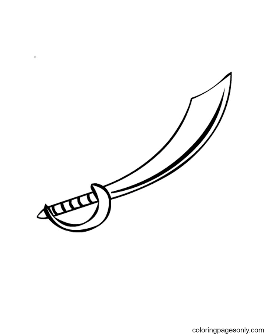 Sword coloring pages