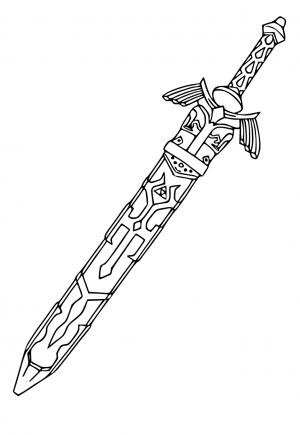 Free printable sword coloring pages for adults and kids