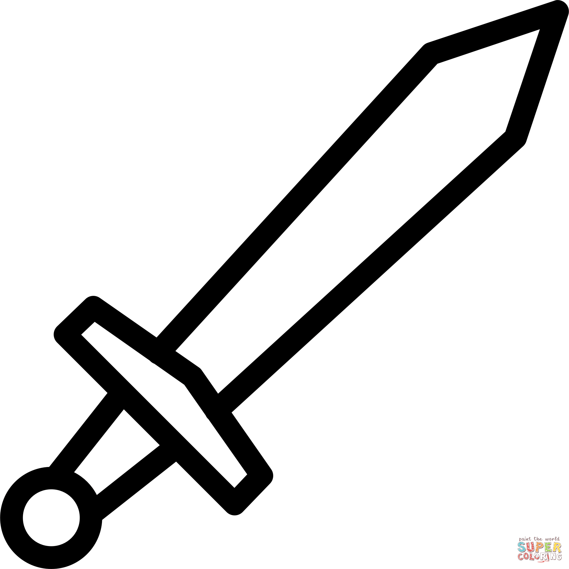 Sword coloring page free printable coloring pages