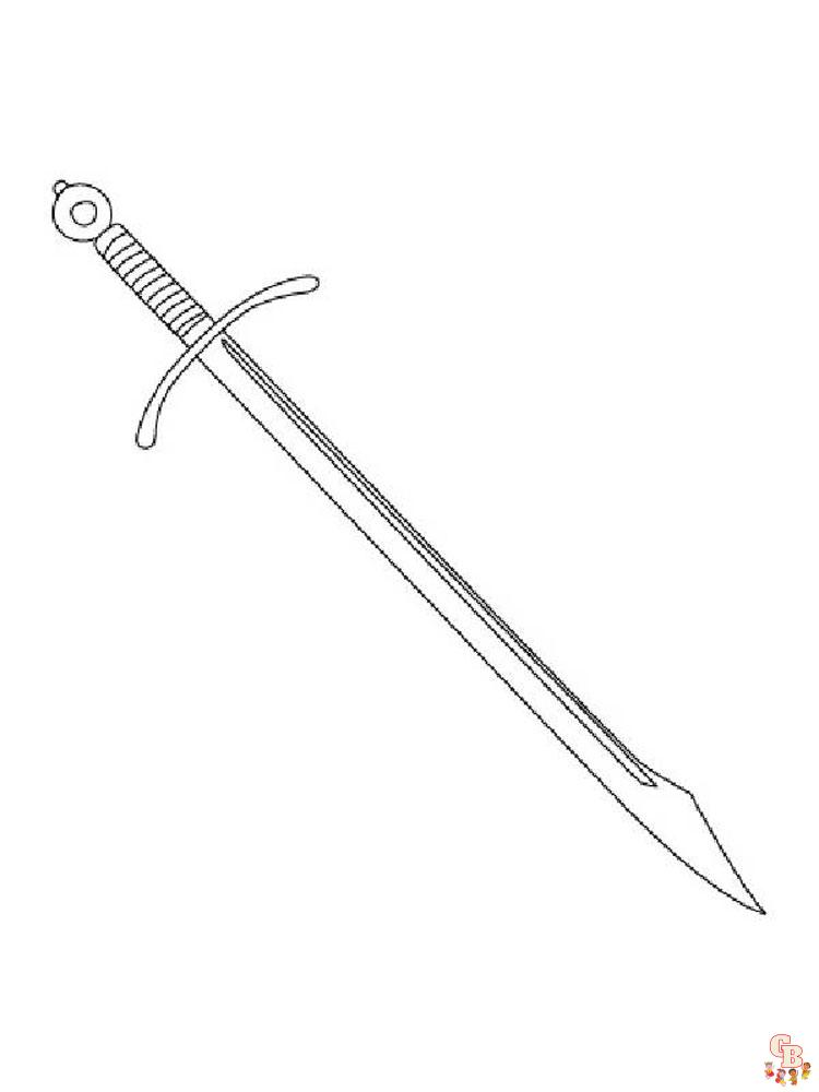 Unleash your creativity with exciting sword coloring pages