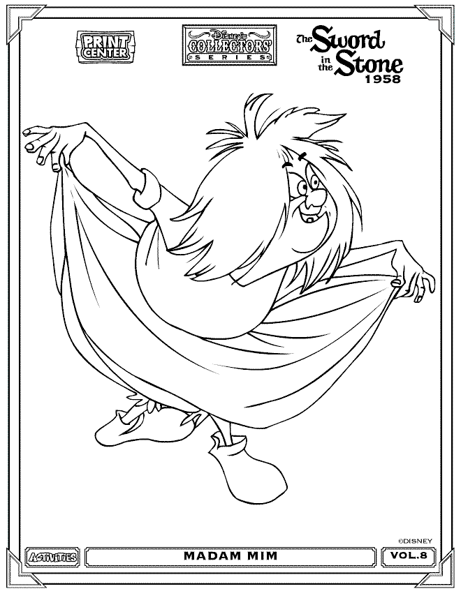 The sword in the stone coloring pages